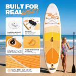 Quashley Inflatable Stand Up Paddle Board - All-Round SUP for Yoga,Fishing,Touring | Portable,Stable,Lightweight with Non-Slip Deck & Paddle for Beginners & Family Fun Yellow