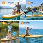 Quashley Inflatable Stand Up Paddle Board - All-Round SUP for Yoga,Fishing,Touring | Portable,Stable,Lightweight with Non-Slip Deck & Paddle for Beginners & Family Fun Yellow