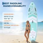 Wood Grain Stand Up Paddle Board,Ultra-Light Stand Up Paddle Board with Premium SUP Paddleboard Accessories, Wide Stable Design, Non-Slip Comfort Deck for All Skill Levels