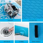 FEATH-R-LITE Inflatable Paddle Board Stand Up Paddleboards for Adults SUP with Premium Accessories Pump, Adjustable Paddle, Leash, Three Fins, Backpack (Light Blue)