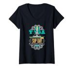 Womens SUP Surf Stand Up Paddle Board Yoga Supboard SUP V-Neck T-Shirt