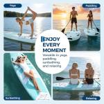 Wood Grain Stand Up Paddle Board,Ultra-Light Stand Up Paddle Board with Premium SUP Paddleboard Accessories, Wide Stable Design, Non-Slip Comfort Deck for All Skill Levels