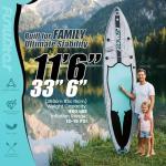 FunWater Inflatable Stand Up Paddle Board 10'6"/11"/11'6" Paddle Board for Adults & Youth, Paddleboards Inflatable with Premium SUP Accessories, Wide Stable, Non-Slip Comfort Deck (Grey/Blue/Black)