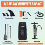 SUDOO Inflatable Stand Up Paddle Board 10'x30 x6 Ultra-Light SUP Stand-Up Paddleboard for Adults & Youth with Backpack, Pump, Paddle, Coil Leash, Triple Fins, Repair Kit