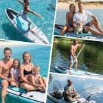 FunWater Inflatable Stand Up Paddle Board 10'6"/11"/11'6" Paddle Board for Adults & Youth, Paddleboards Inflatable with Premium SUP Accessories, Wide Stable, Non-Slip Comfort Deck (Grey/Blue/Black)