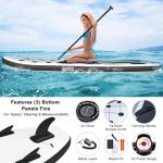 SUDOO Inflatable Stand Up Paddle Board 10'x30 x6 Ultra-Light SUP Stand-Up Paddleboard for Adults & Youth with Backpack, Pump, Paddle, Coil Leash, Triple Fins, Repair Kit