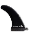 Abahub 8'' SUP Single Center Fin with 1 No Tool Fin Screw, Fiberglass Reinforeced 8 inch SUP Replacement Fins for Surfboard, Stand-up Paddle Board, Longboard, Black