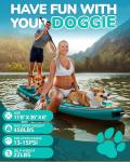 Bigfly 11'6"x35"x6" Inflatable Non-Slip Stand Up Paddle Boards with Kayak Paddle 4pcs, Kayak Seat, Anti-Slip Scratch Resistant Widened SUP Board for Pet Dog Family Board Travel Leisure