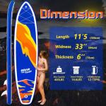 OROHBOARD 11'6x33 Inflatable Paddle Board for Adults with SUP Accessories, Stand Up Paddleboard, Wide Stance Non-Slip Comfort Deck for Youth & Adults, 400lbs Weight Capacity