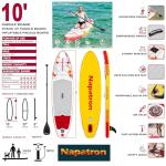 Napatron Family Inflatable Stand Up Paddle Board, Sup,Stable Wide Design,350LBS Capacity,Complete Paddle Board Package with Fast Action Pump,Leash,Ideal for Beginners/Youth & AllSkill Levels