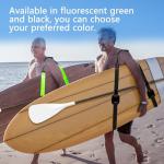 Kayak Surfboard Paddle Board Shoulder Strap Hands-Free SUP Carrying Adjustable Strap with Padded Shoulder Sling Anti-scratch design with Storage Bag, Paddle Carrier & Metal Accessories (GREEN)