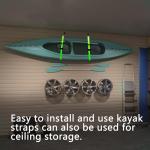 Kayak Surfboard Paddle Board Shoulder Strap Hands-Free SUP Carrying Adjustable Strap with Padded Shoulder Sling Anti-scratch design with Storage Bag, Paddle Carrier & Metal Accessories (GREEN)