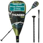 SereneLife Stand Up Paddle Board Paddle, 3-Shaft Adjustable SUP Paddle with Teardrop Blade, Lightweight Carbon Fiber Design, Durable, Portable, Easy-to-Assemble, Includes a Travel Bag