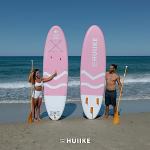 HUIIKE Inflatable Paddle Board for Adults with Accessories Included, Oar, Fins, Pump. Stand Up Paddleboard Great Stability and Resistance. 10’ x 33" x 5.9", Maximum Load 286 lb