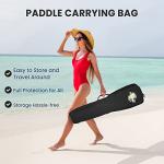 SereneLife Stand Up Paddle Board Paddle, 3-Shaft Adjustable SUP Paddle with Teardrop Blade, Lightweight Carbon Fiber Design, Durable, Portable, Easy-to-Assemble, Includes a Travel Bag