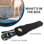 SereneLife Stand Up Paddle Board Paddle, 3-Shaft Adjustable SUP Paddle with Teardrop Blade, Lightweight Carbon Fiber Design, Durable, Portable, Easy-to-Assemble, Includes a Travel Bag
