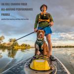 RedSnake Full Carbon Fiber Stand Up Paddleboard Oar, Carbon Fiber Blade with Adjustable 3-Piece Imitation Bamboo SUP Board Paddles Comes with a Backpack