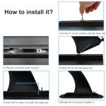 Anfyko 10" Paddle Board Fin with Screw - Free No Tool SUP Fin Surf Fin - Reinforced Nylon & Fiberglass Center Fin with Classic Curved Design for Longboard, Surfboard, Paddleboard...