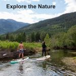 Anfyko 10" Paddle Board Fin with Screw - Free No Tool SUP Fin Surf Fin - Reinforced Nylon & Fiberglass Center Fin with Classic Curved Design for Longboard, Surfboard, Paddleboard...