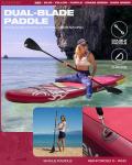 SUNHOKEY 11'×34'' Extra Wide Inflatable Paddle Board with Seam Welded Technology, Stand Up Paddle Board, 420lb Capacity for Adults, Sup Board for All-Level with 2-Blade Paddle/Dual-Action Pump/Leash