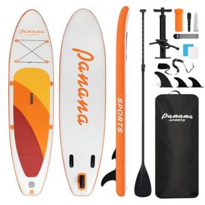 Panana Inflatable Stand Up Paddle Board, 10'x31 x6 SUP with Premium Paddle Board Accessories Kit, Anti-Slip EVA Deck for Adults Youth of All Skill Levels
