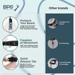 BPS 'Storm' 8-Foot Surfboard 7.2MM Straight Leash - Premium SUP/Surf Strong Durable Leg Rope Stainless Steel Swivel Triple Rail Saver - SUP Paddle Surfboarding Paddle Boarding (Koru Dark Blue)