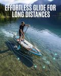 ZLX 11’6 Touring Inflatable Paddle Board | Extract Wide Fast-Tracking SUP for Long-Distance Touring | Stable Stand Up Paddle Board with Seat, Backpack & Accessories for Adults, All Skill Levels-04A