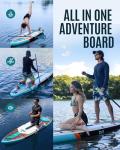 ZLX 11’6 Touring Inflatable Paddle Board | Extract Wide Fast-Tracking SUP for Long-Distance Touring | Stable Stand Up Paddle Board with Seat, Backpack & Accessories for Adults, All Skill Levels-04A