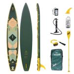 FREESUN Panna 14’ x 30” Inflatable Stand Up Paddle Board, Entry-Level Racing & Elite Touring iSUP, Fast Glide with Heat-Fusion Tech, Dual Bungees & Camera Mount, Stable 14ft Speed Board,Green