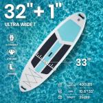 KMFurnila Inflatable Stand Up Paddle Board for All Skill Levels - Portable SUP Paddleboard with Premium Accessories, Durable Construction & Non-Slip Deck for Water Sports Adventures