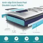 KMFurnila Inflatable Stand Up Paddle Board for All Skill Levels - Portable SUP Paddleboard with Premium Accessories, Durable Construction & Non-Slip Deck for Water Sports Adventures