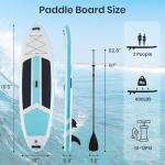 KMFurnila Inflatable Stand Up Paddle Board for All Skill Levels - Portable SUP Paddleboard with Premium Accessories, Durable Construction & Non-Slip Deck for Water Sports Adventures