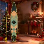 FREESUN Panna 14’ x 30” Inflatable Stand Up Paddle Board, Entry-Level Racing & Elite Touring iSUP, Fast Glide with Heat-Fusion Tech, Dual Bungees & Camera Mount, Stable 14ft Speed Board,Green