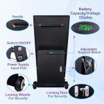 43 Inch Outdoor Portable Digital Signage with Rechargeable 1200WH Battery and Wheels,1800nits Brightness LCD Touch Screen Digital Kiosk with IP65 Waterproof, Android 11