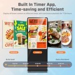 QIXZOCV 43 Inch Indoor Floor Standing Digital Signage Advertising Display Kiosk LCD Screen Commercial Totem Android System Vertical Poster with Auto Media Player