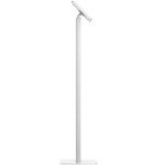 Thin Floor Stand – CTA Tall Standing 360° Kiosk Display Tablet Holder w/Charger Access & Lock for iPad Air 11" M2 (2024) - iPad Pro 11" M4 (2024) - iPad 10.2" & 9.7-11" Tablets - White (PAD-CHKW)