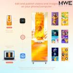P1.86 Modular Foldable LED Digital signage,80 inch Spliceable Seamless LED Poster Screen,Foldable Panel,Self-Publishing System with WiFi/USB/HDMI Input Auto Display Kiosk for Advertising(2Unit)