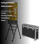 QIXZOCV 43 Inch Mobile Digital Signage Displays Kiosk with Flight Case, Portable Photo Booth Stand by with Screen Mirroring App Publishing, Advertising Display Poster, Android OS