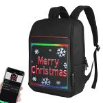 Welaso Smart Bluetooth LED Backpack with Colorful LED Sign Panel and Programmable, DIY Laptop Daypack Bag,Black (Large 25L,without Rain Cover)