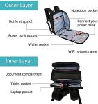 Welaso Smart Bluetooth LED Backpack with Colorful LED Sign Panel and Programmable, DIY Laptop Daypack Bag,Black (Large 25L,without Rain Cover)