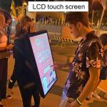 21-inch LCD Video Advertising Backpack,1920 * 1080 Resolution Ratio, Human Walking Backpack Digital Billboard (Mobile Version+Touch Screen)