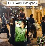 21-inch LCD Video Advertising Backpack,1920 * 1080 Resolution Ratio, Human Walking Backpack Digital Billboard (Mobile Version+Touch Screen)