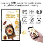 ZPNUZDU 21.5 In Touch Advertising Digital Backpack with 2K LCD Backpack Screen Support Usb/App Remote Input Android 11 4G+32G