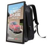 EEZ 21.5in Digital Backpack Billboard, LCD Backpack for Video Advertising Player 1920 * 1080 Resolution Ratio Back Pack (With Touch Screen)