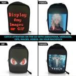 Voltefy LED Backpack with Programmable Screen, Motorcycle Backpack Made with Updated Ballistic Nylon, LED Bookbag, Large Laptop Bag for Women and Men, Digital Screen Carry-On Travel Bag