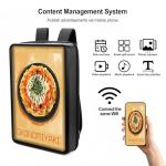 Pyimgus 21.5 Inch IP65 Waterproof Advertising Backpack, 1000nits High Brightness LCD Digital Signage Backpack, Human Walking Backpacks Digital Billboard with USB/App/CMS Input for Auto ADs Playback