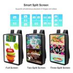 Pyimgus 21.5 Inch IP65 Waterproof Advertising Backpack, 1000nits High Brightness LCD Digital Signage Backpack, Human Walking Backpacks Digital Billboard with USB/App/CMS Input for Auto ADs Playback