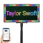 P2.5 Programmable LED Digital Sign Board 15x7 Inch Handheld Portable WiFi Display for Advertising, Vendor Booths, Restaurants, Coffee Shops, Cars,Lightweight Digital Signage