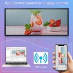 P6 Programmable Led Sign Custom Scrolling Outdoor Digital Signs For Businesses Display Screen Electronic Message Board Stock Ticker Advertising Pixel Led Panel Marquee 40"X17"