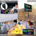 P2.5 Programmable LED Digital Sign Board 15x7 Inch Handheld Portable WiFi Display for Advertising, Vendor Booths, Restaurants, Coffee Shops, Cars,Lightweight Digital Signage